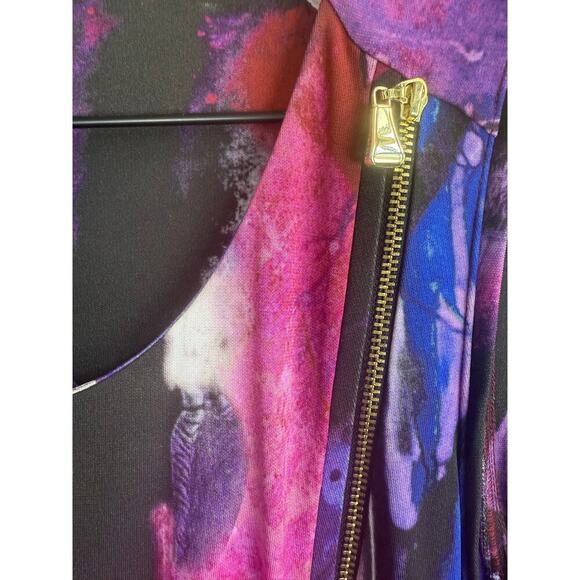 Escada Vintage Delphi Fantasy Top RARE size 40 US size 10 gold zipper hardware - Picture 6 of 9